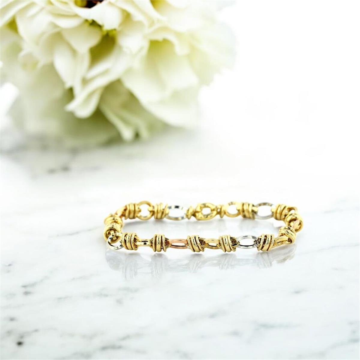 14 Ayar Altın Tasarım Bileklik  -  0200950