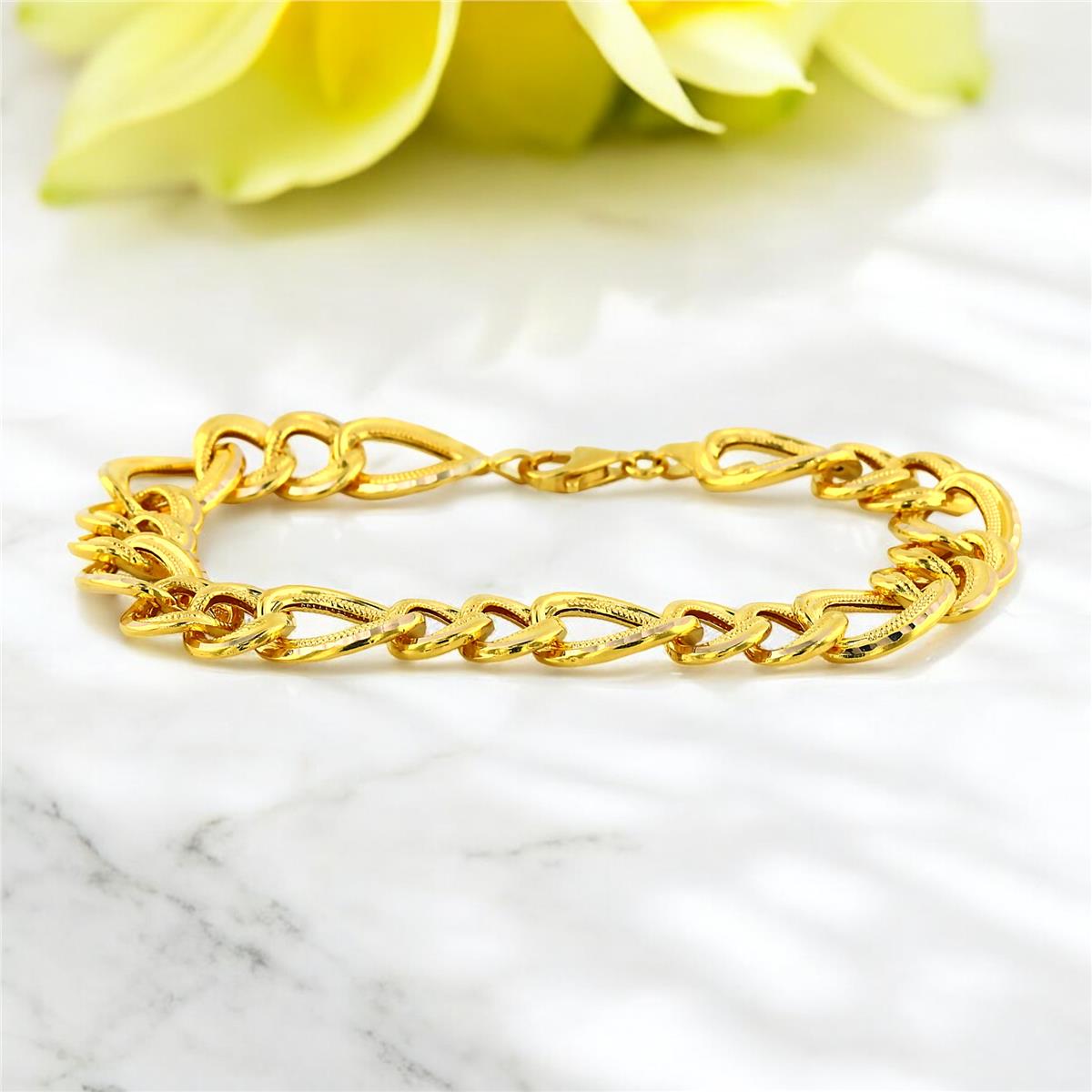 14 Ayar Altın Tasarım Bileklik  -  0201205