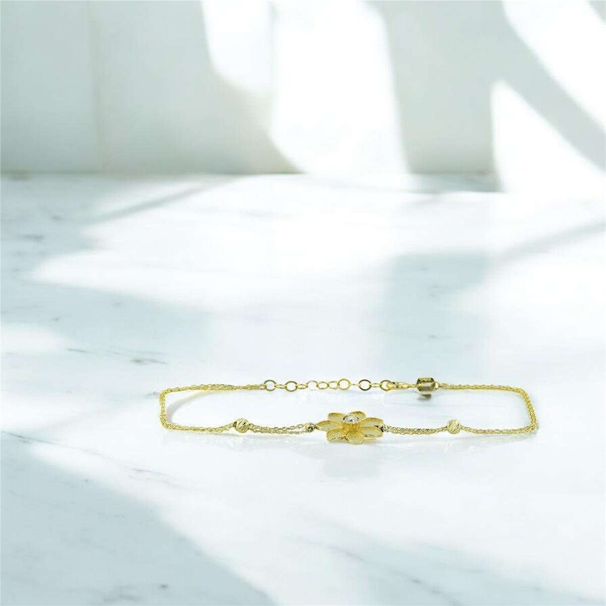 14 Ayar Altın Tasarım Bileklik  -  0201407