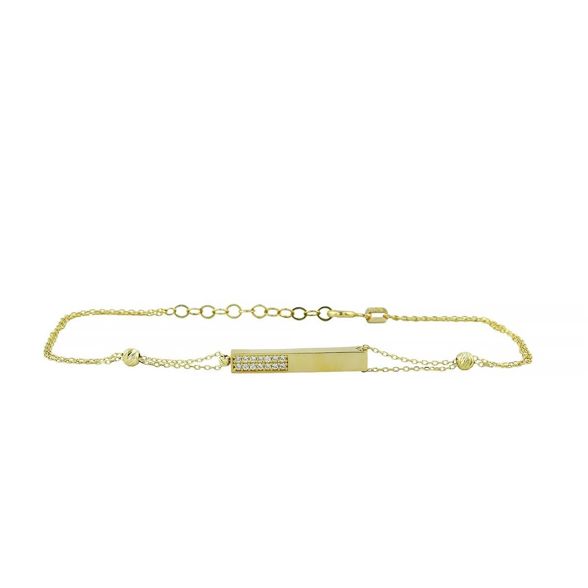 14 Ayar Altın Tasarım Bileklik  -  0201411