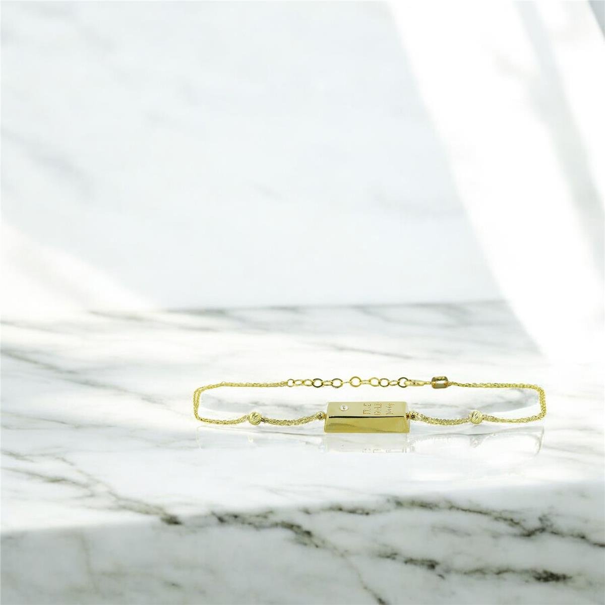 14 Ayar Altın Tasarım Bileklik  -  0201412