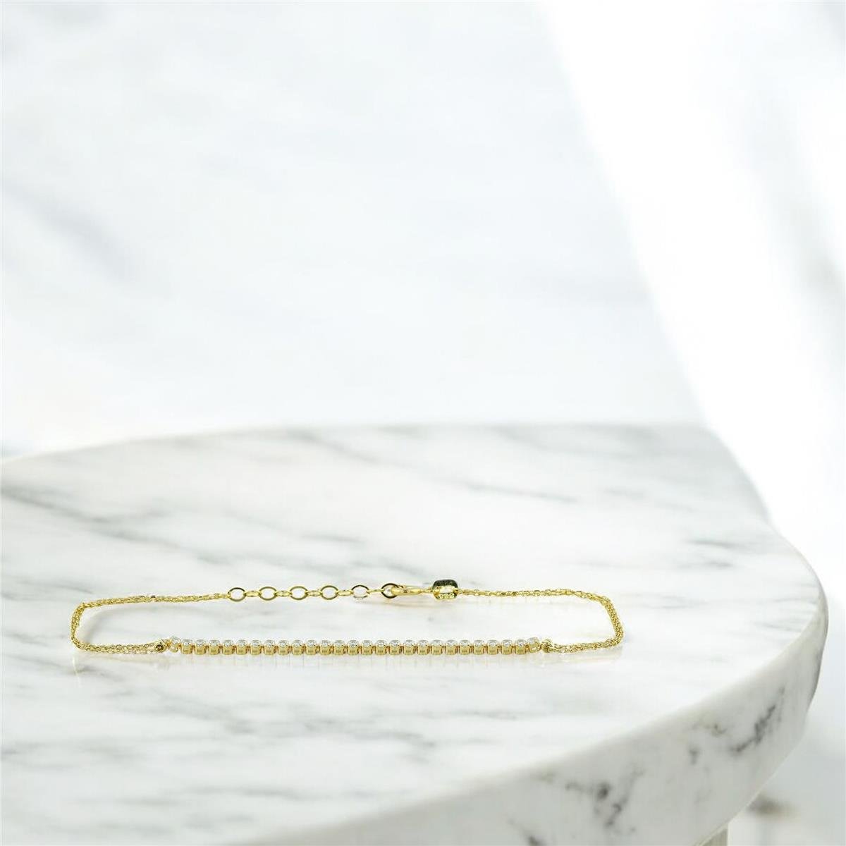 14 Ayar Altın Tasarım Bileklik  -  0201414