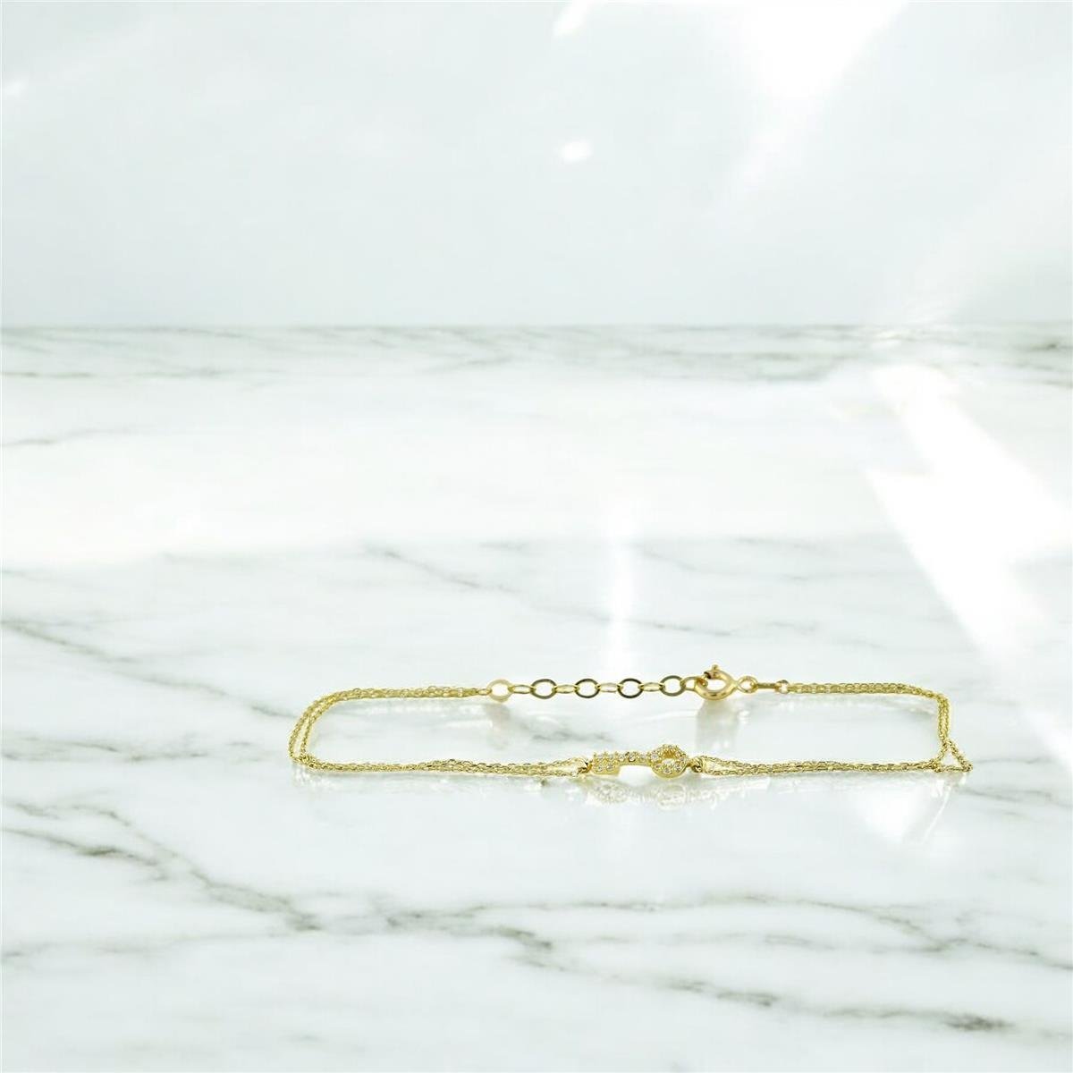 14 Ayar Altın Tasarım Bileklik  -  0201416