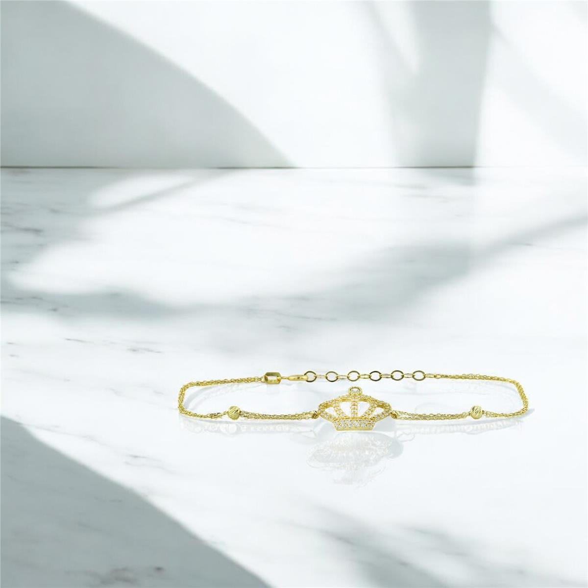 14 Ayar Altın Tasarım Bileklik  -  0201417