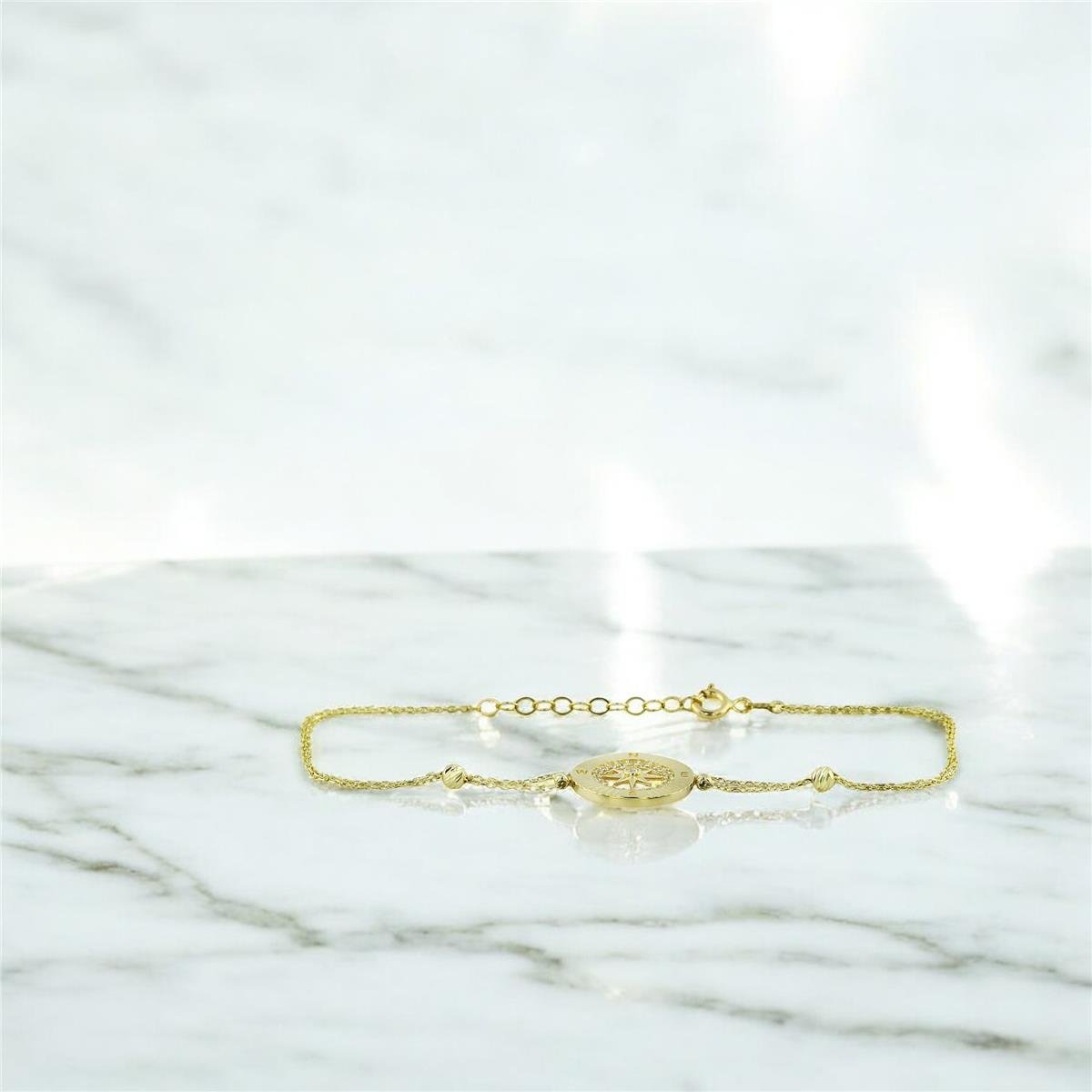 14 Ayar Altın Tasarım Bileklik  -  0201421