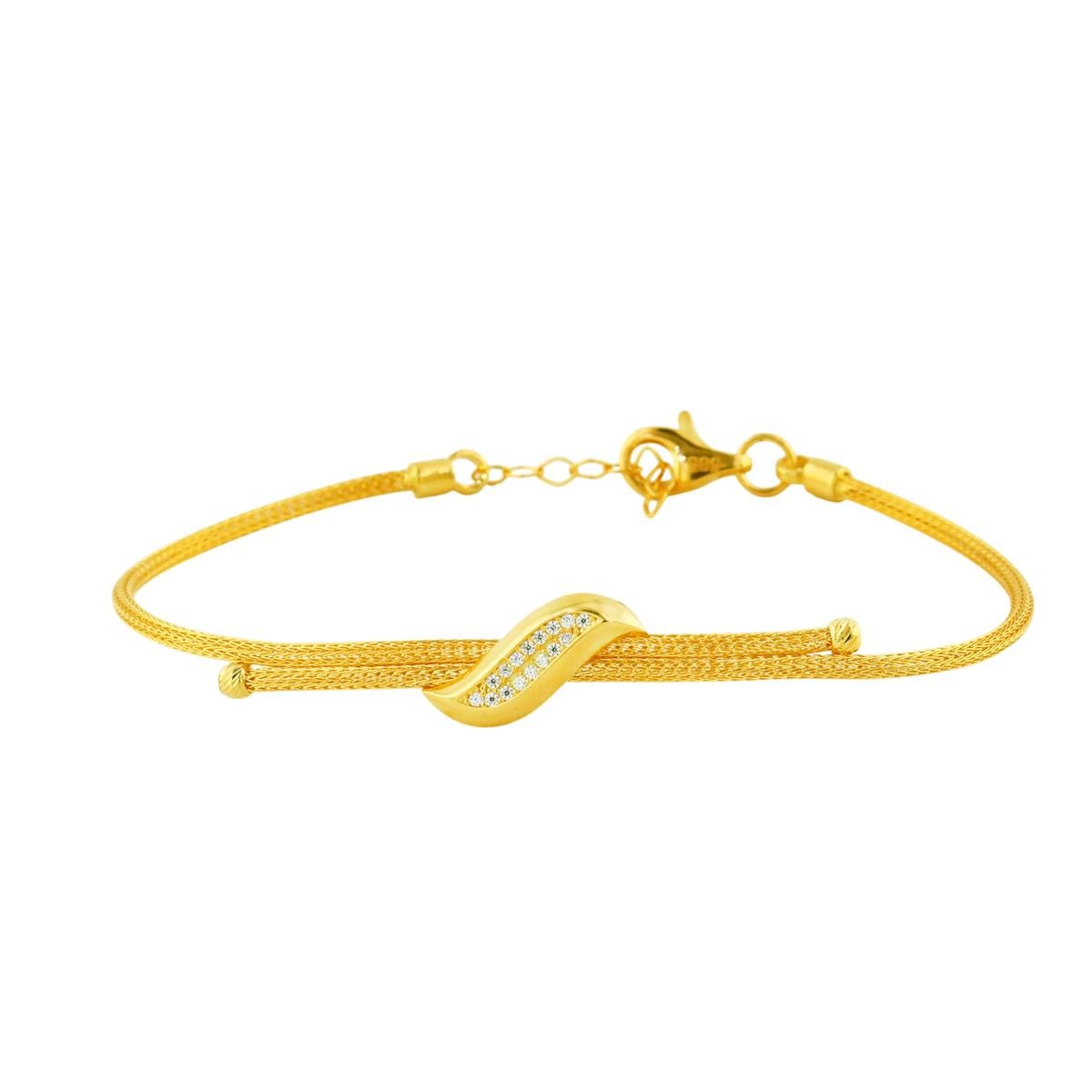 14 Ayar Altın Tasarım Bileklik  -  0202390