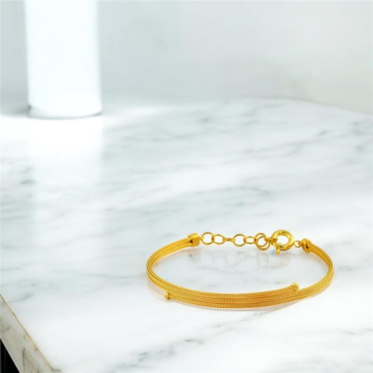 14 Ayar Altın Tasarım Bileklik  -  0202402