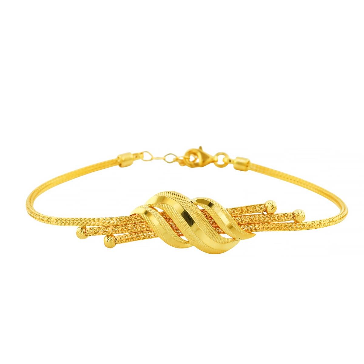 14 Ayar Altın Tasarım Bileklik  -  0202408