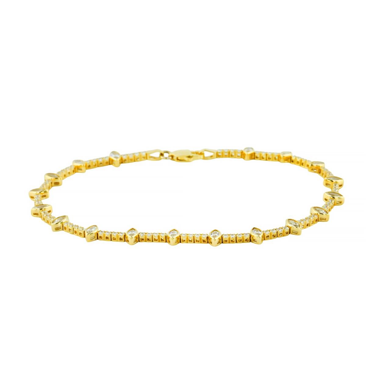 14 Ayar Altın Tasarım Bileklik  -  0202821