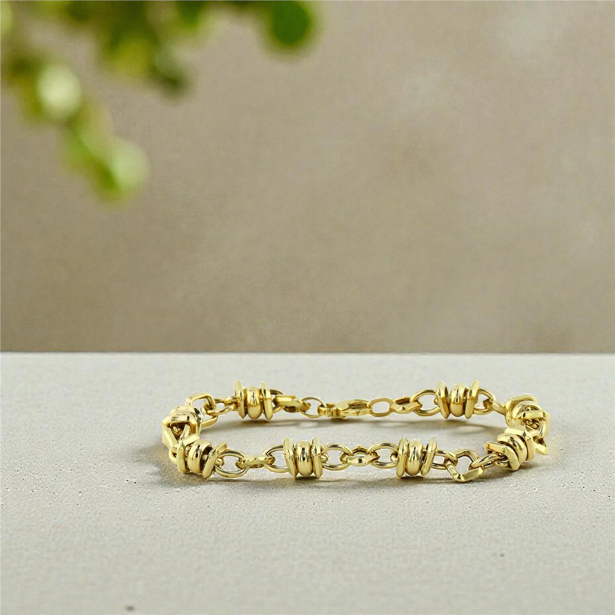 14 Ayar Altın Tasarım Bileklik  -  0203325