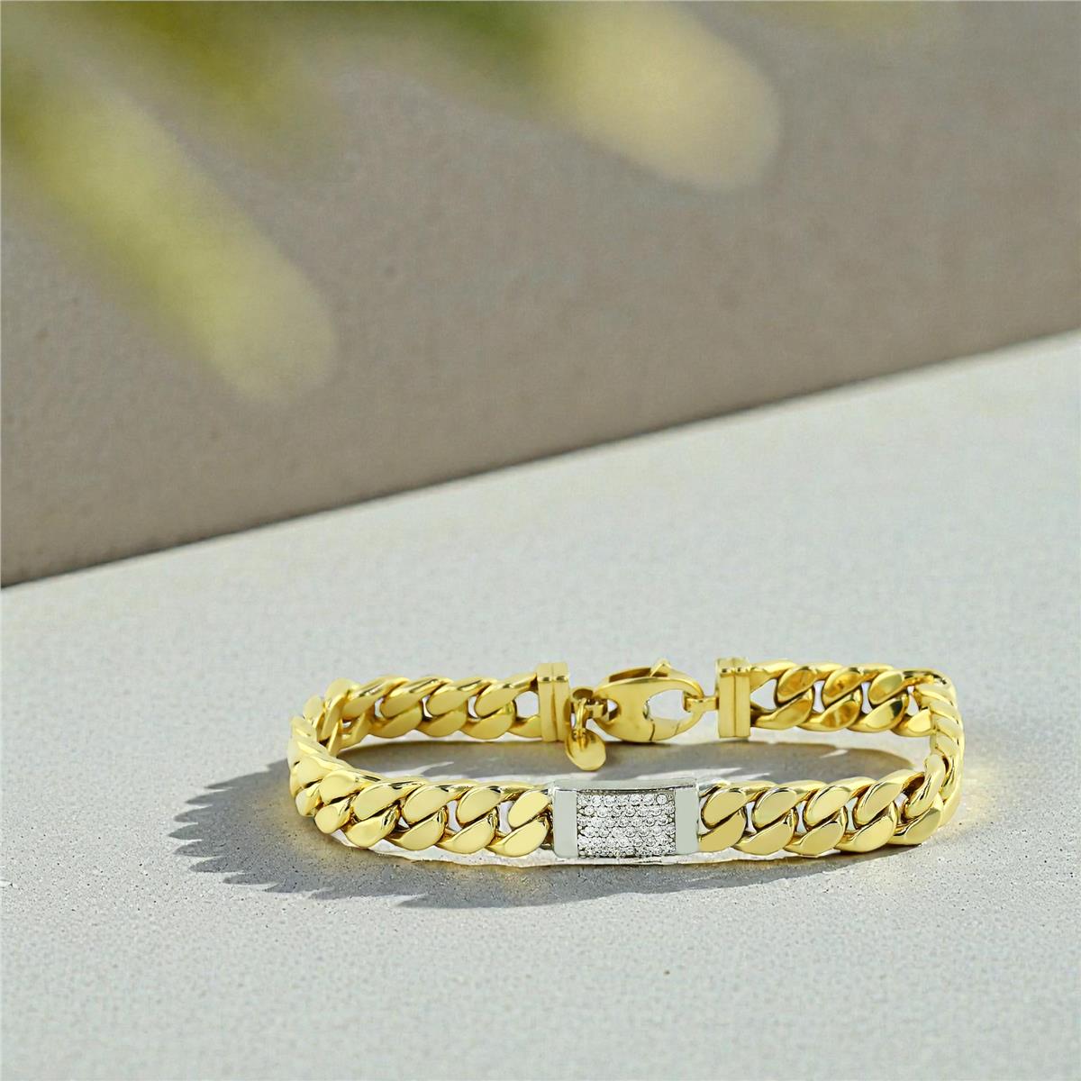 14 Ayar Altın Tasarım Bileklik  -  0203329