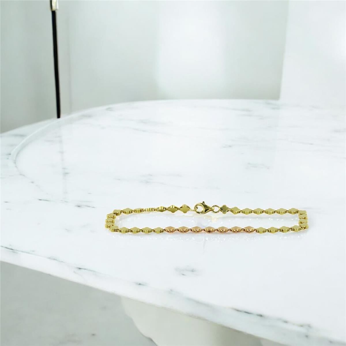 14 Ayar Altın Tasarım Bileklik  -  0203357