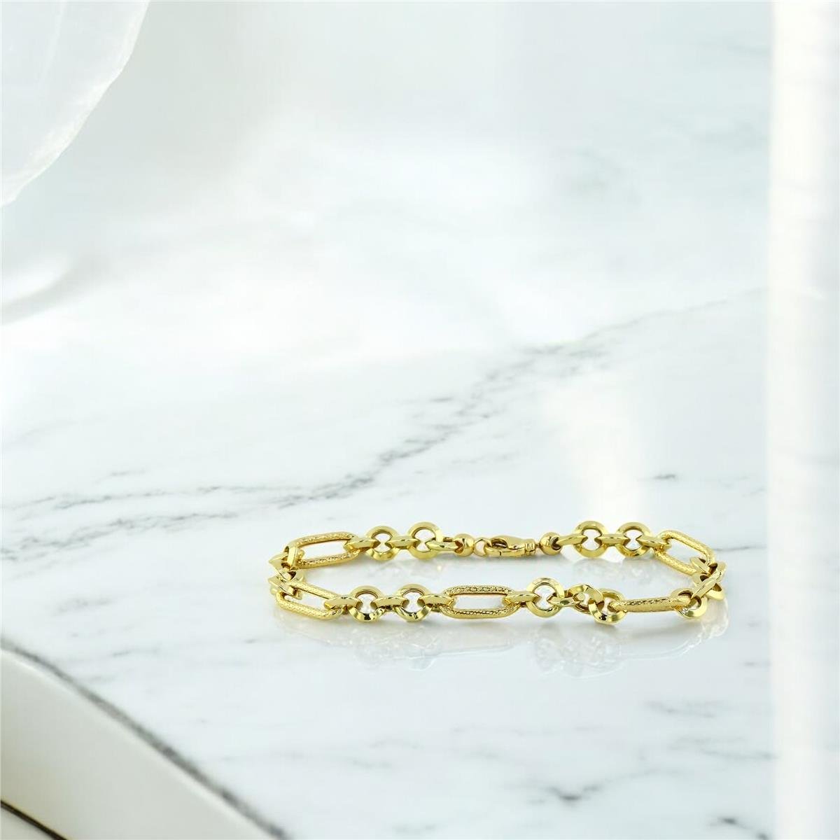 14 Ayar Altın Tasarım Bileklik  -  0203429