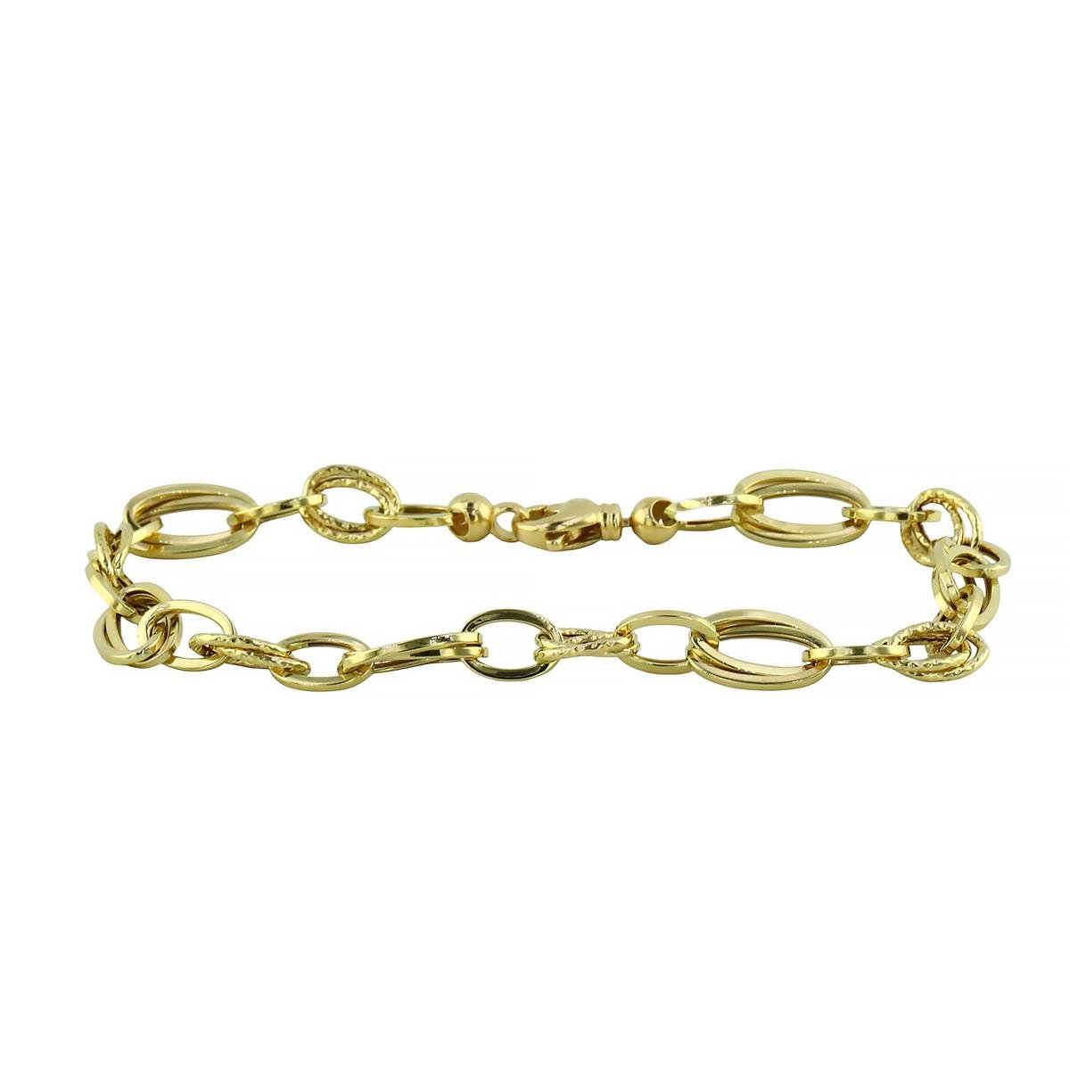 14 Ayar Altın Tasarım Bileklik  -  0203431