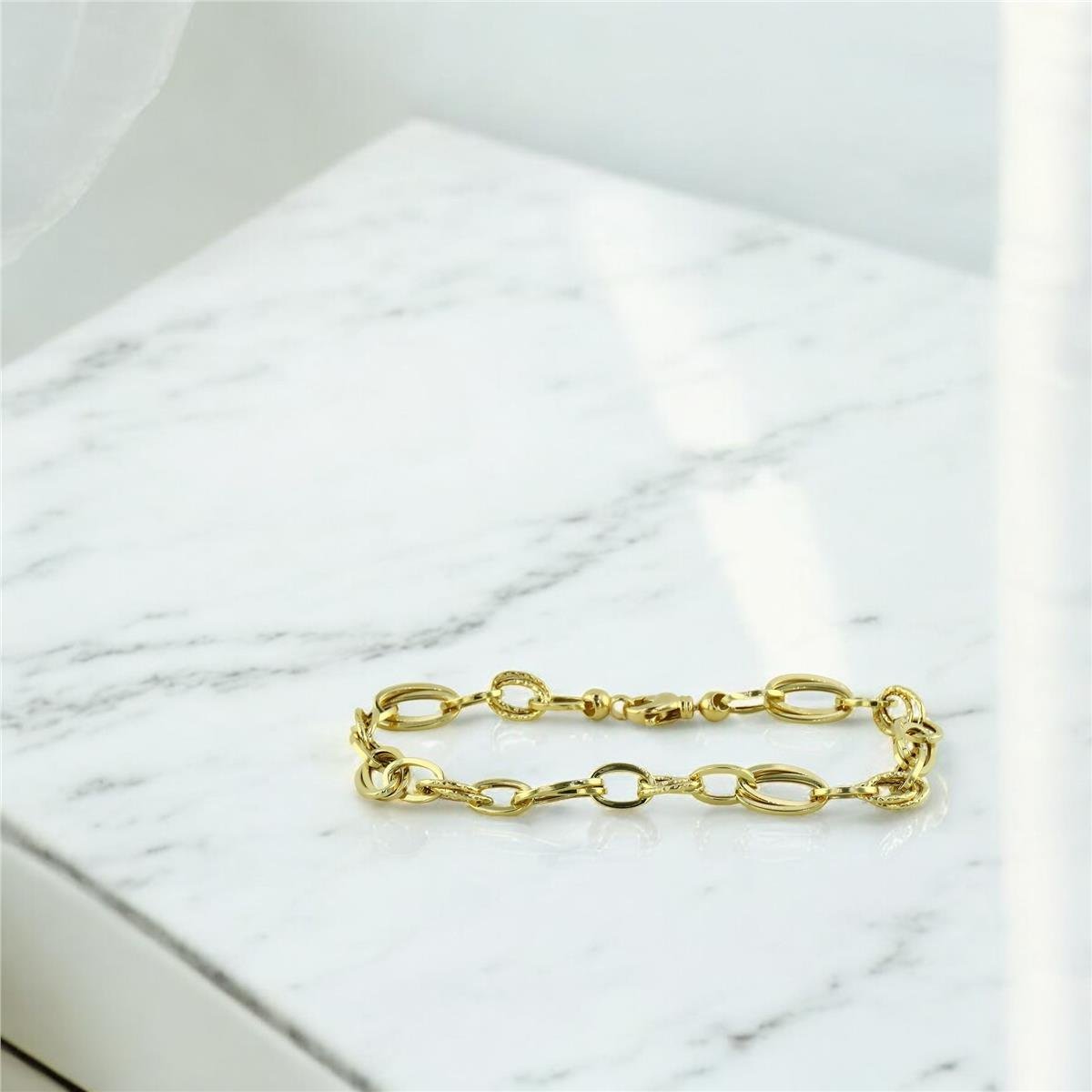 14 Ayar Altın Tasarım Bileklik  -  0203431