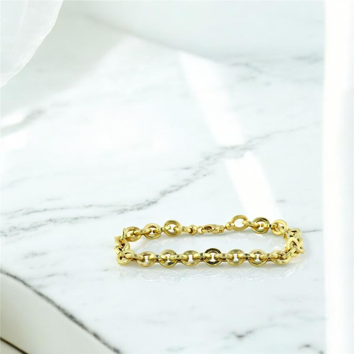 14 Ayar Altın Tasarım Bileklik  -  0203433