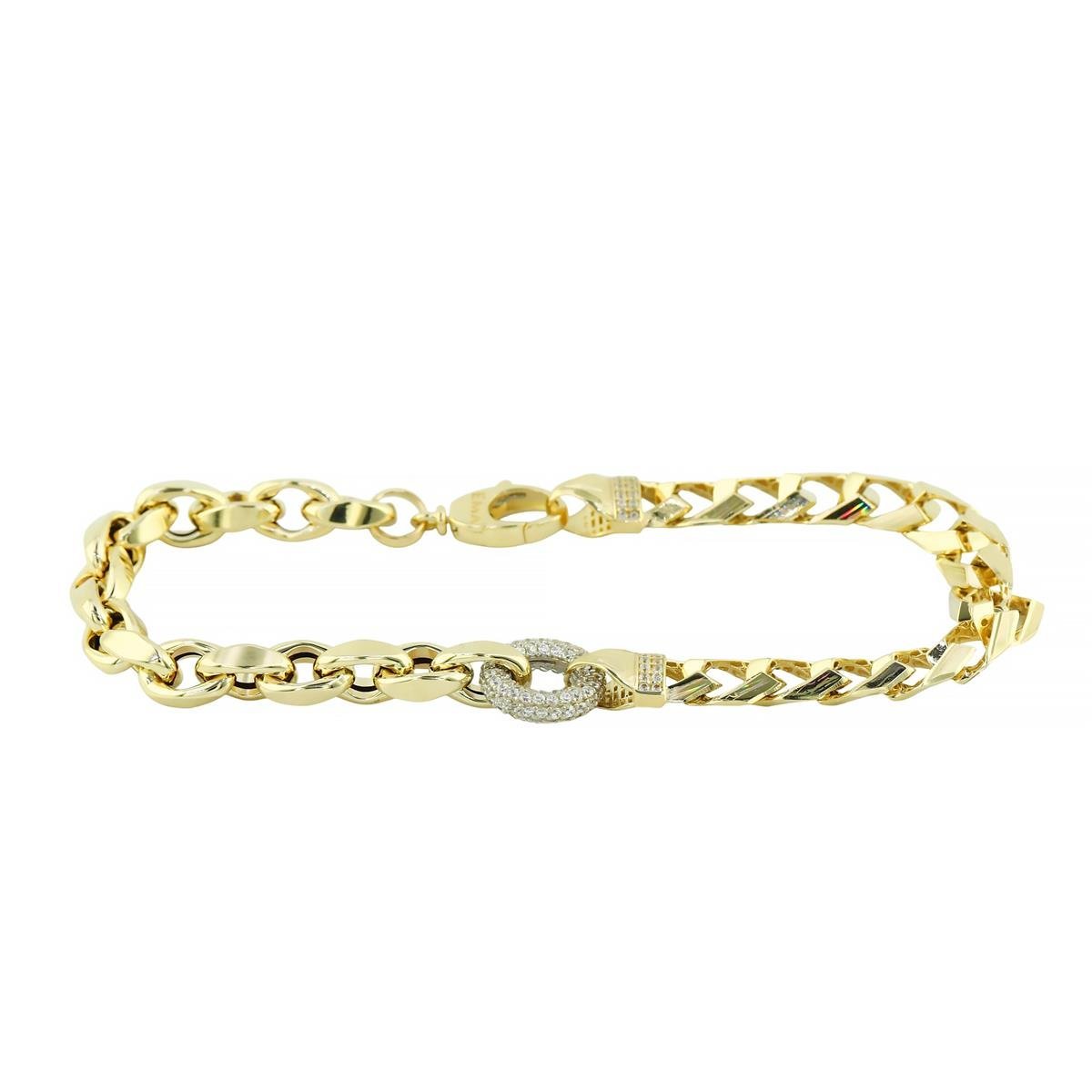 14 Ayar Altın Tasarım Bileklik  -  0205209