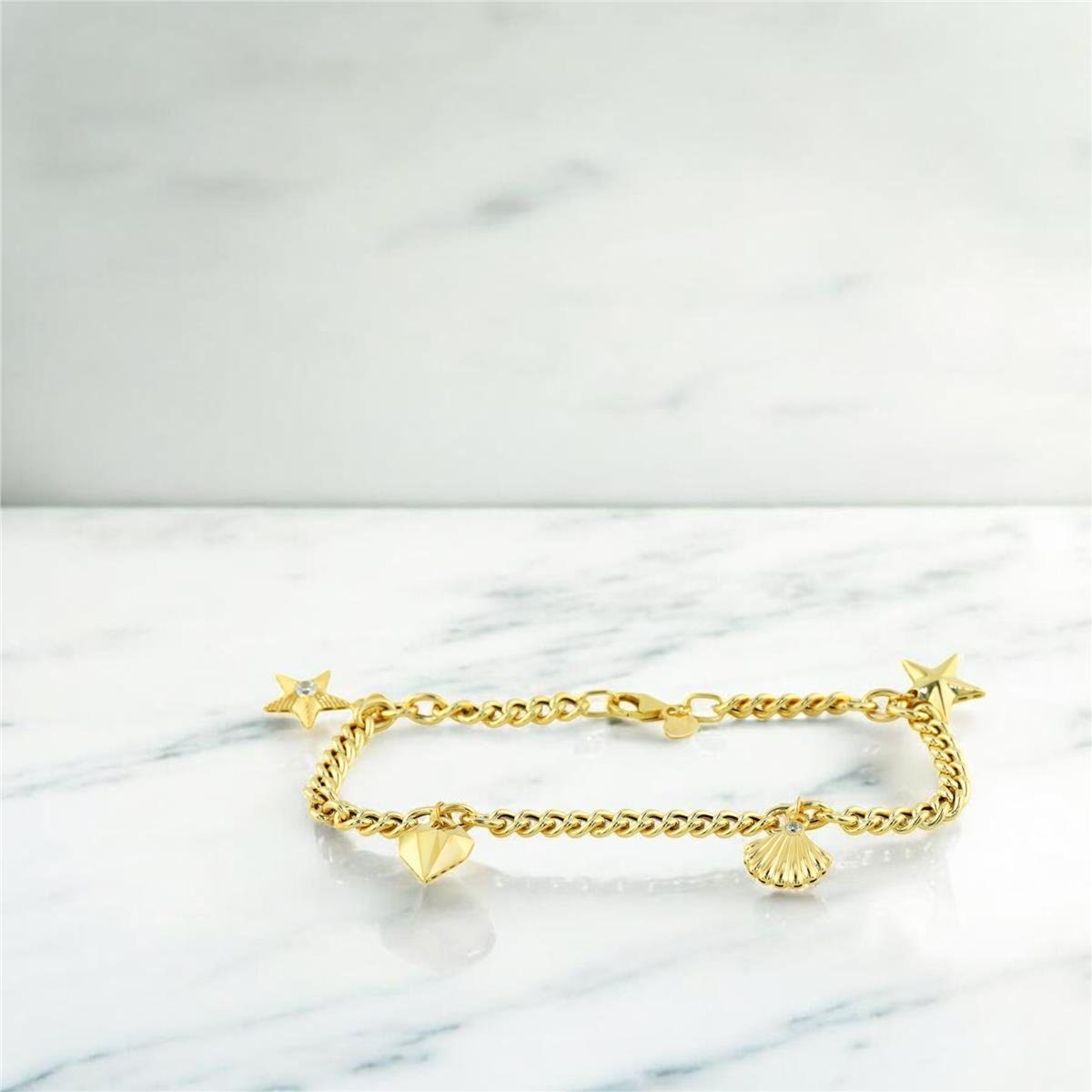 14 Ayar Altın Tasarım Bileklik  -  0205212