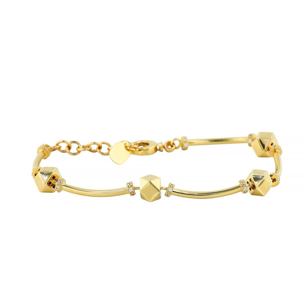 14 Ayar Altın Tasarım Bileklik  -  0205219