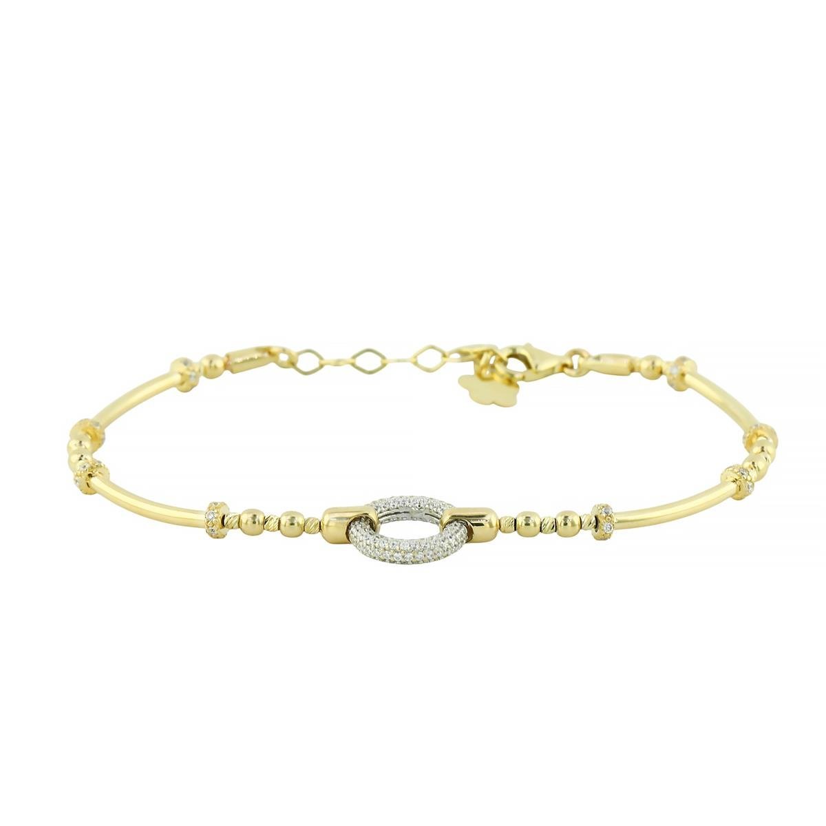 14 Ayar Altın Tasarım Bileklik  -  0205223