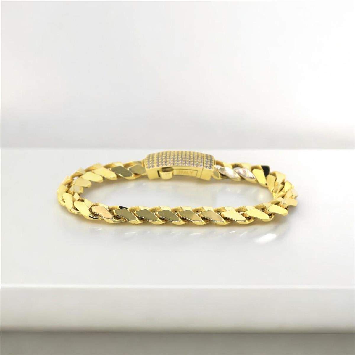 14 Ayar Altın Tasarım Bileklik  -  F003154