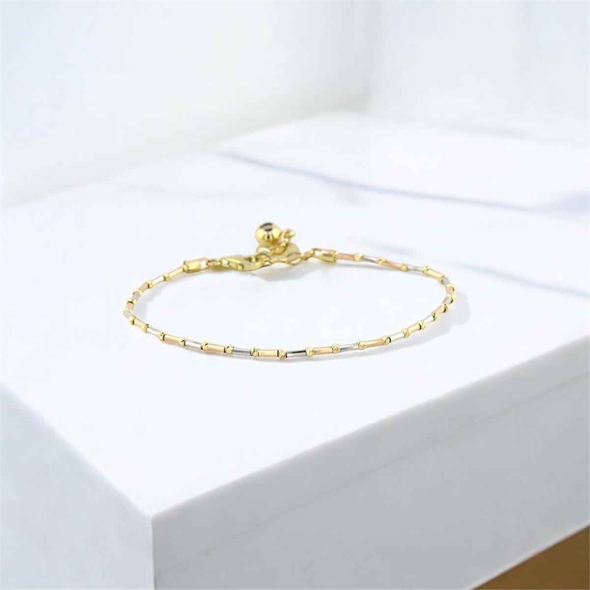 14 Ayar Altın Tasarım Bileklik  -  F003791