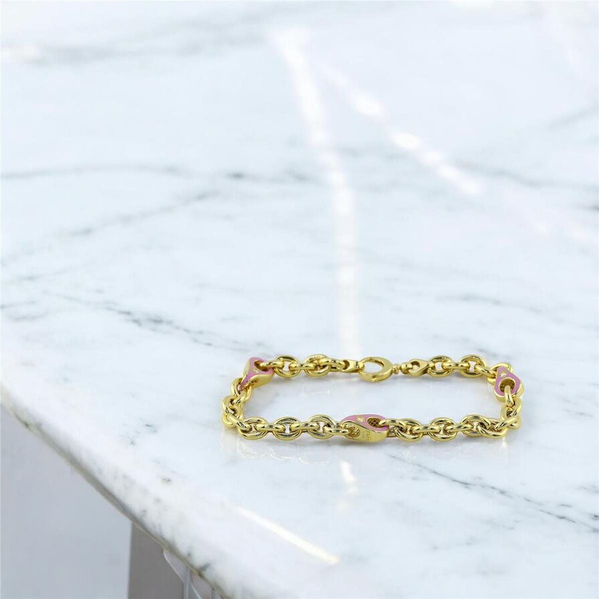 14 Ayar Altın Tasarım Bileklik  -  F004673