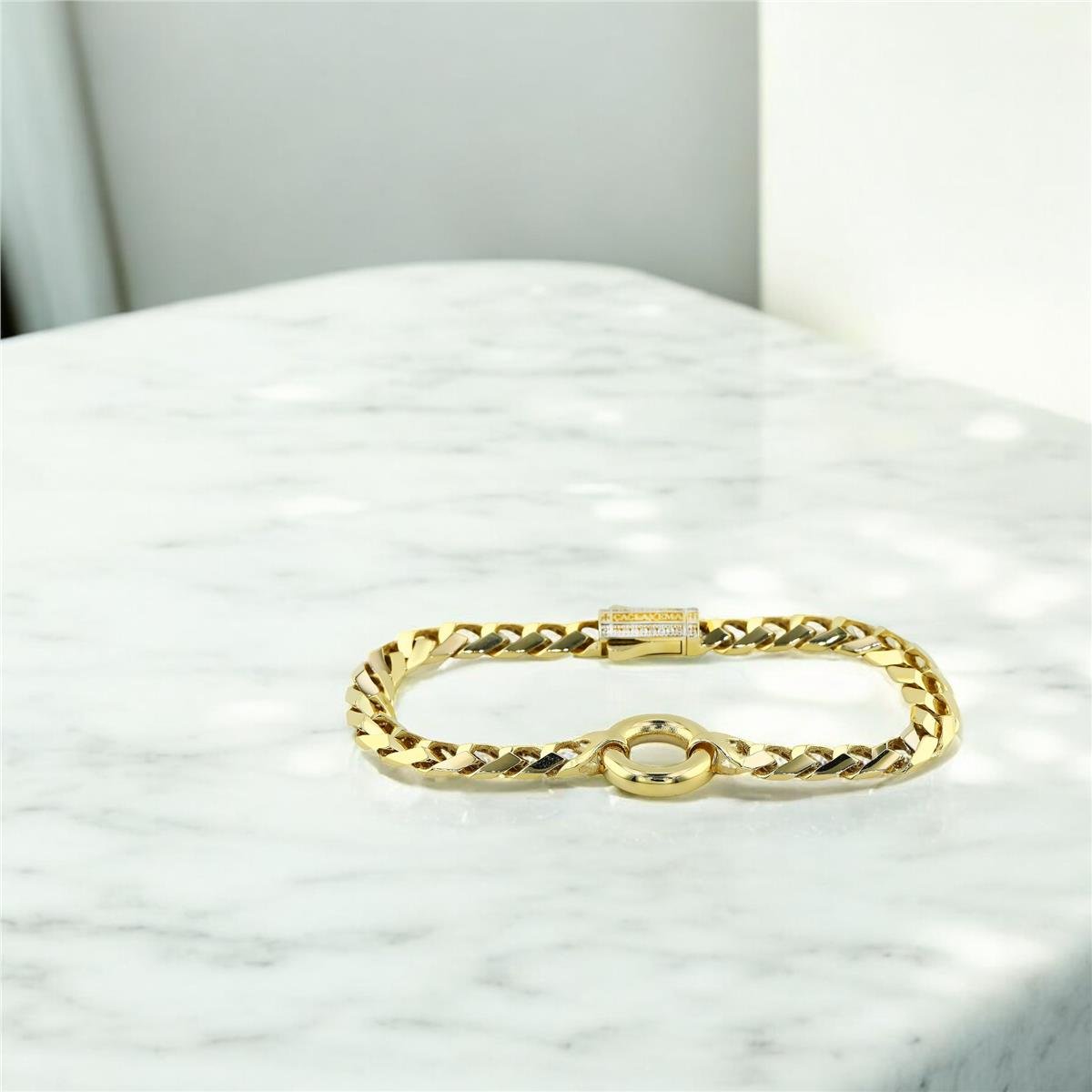 14 Ayar Altın Tasarım Bileklik  -  F004680