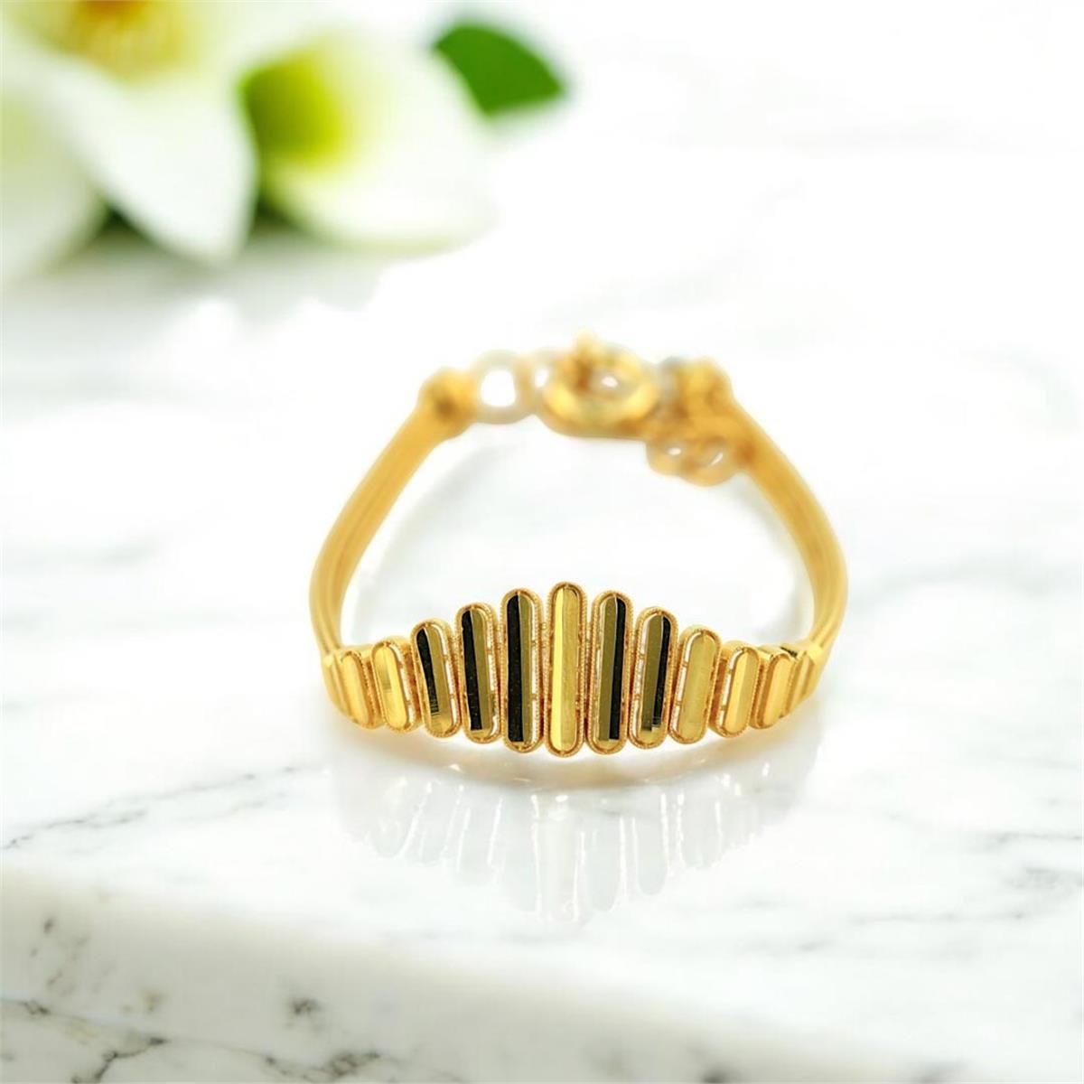 14 Ayar Altın Tasarım Bileklik  -  F005652