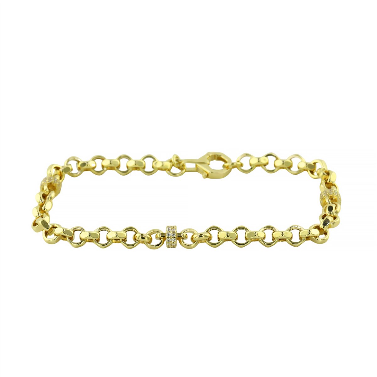 14 Ayar Altın Tasarım Bileklik  -  F007451