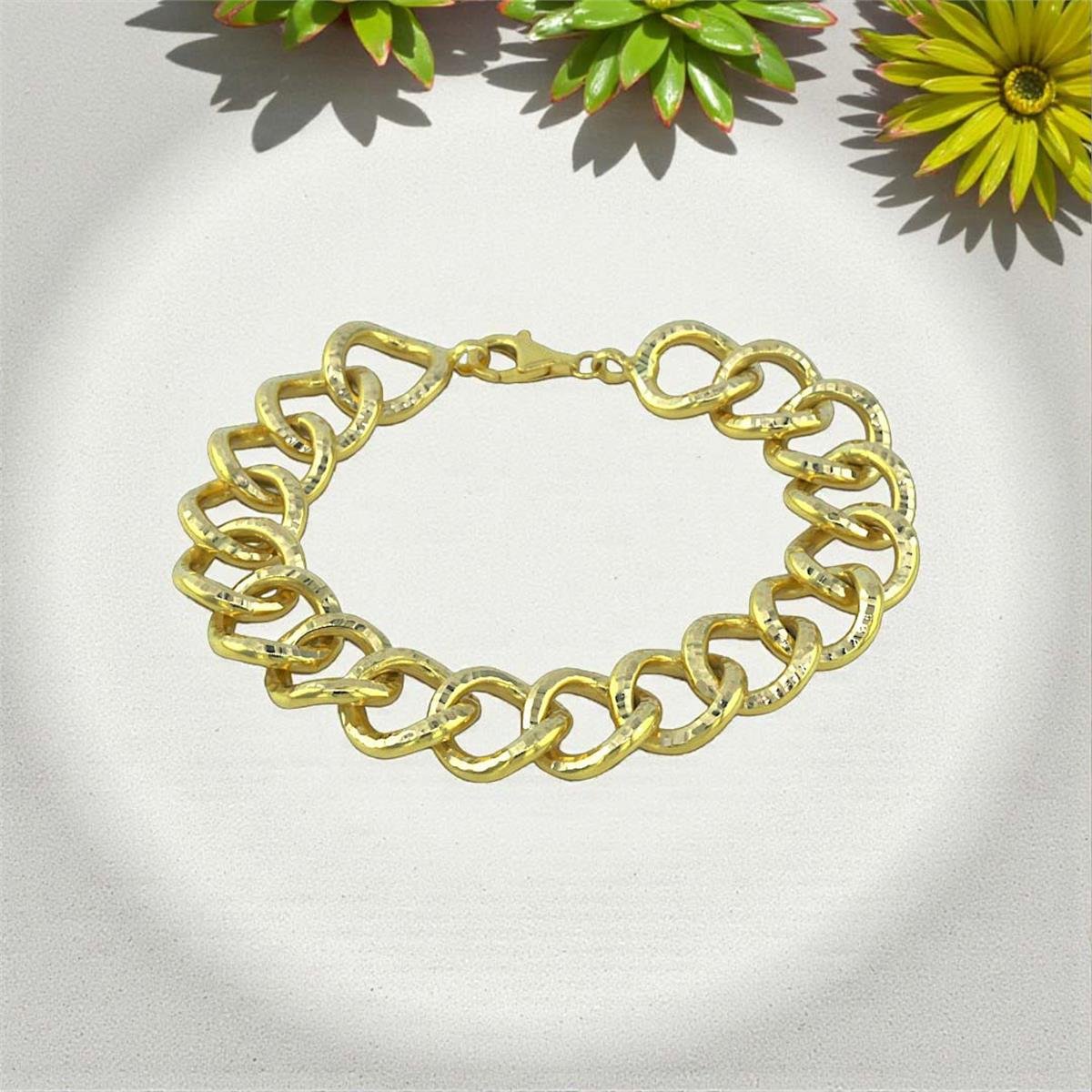 14 Ayar Altın Tasarım Bileklik  -  K217044