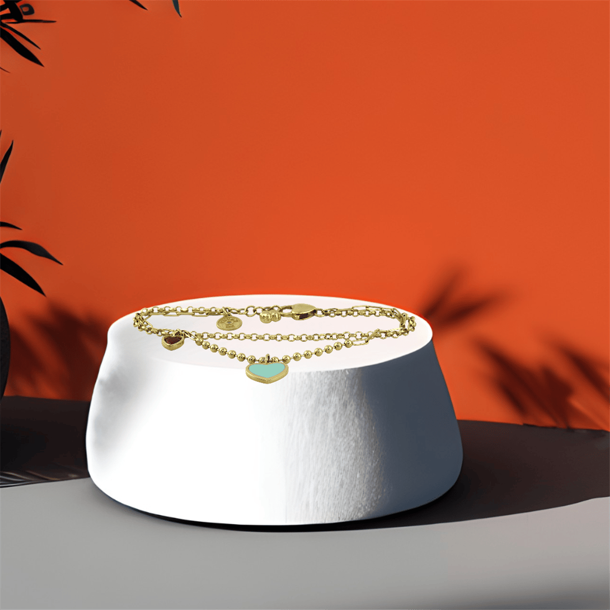 14 Ayar Altın Tasarım Bileklik  -  K219273