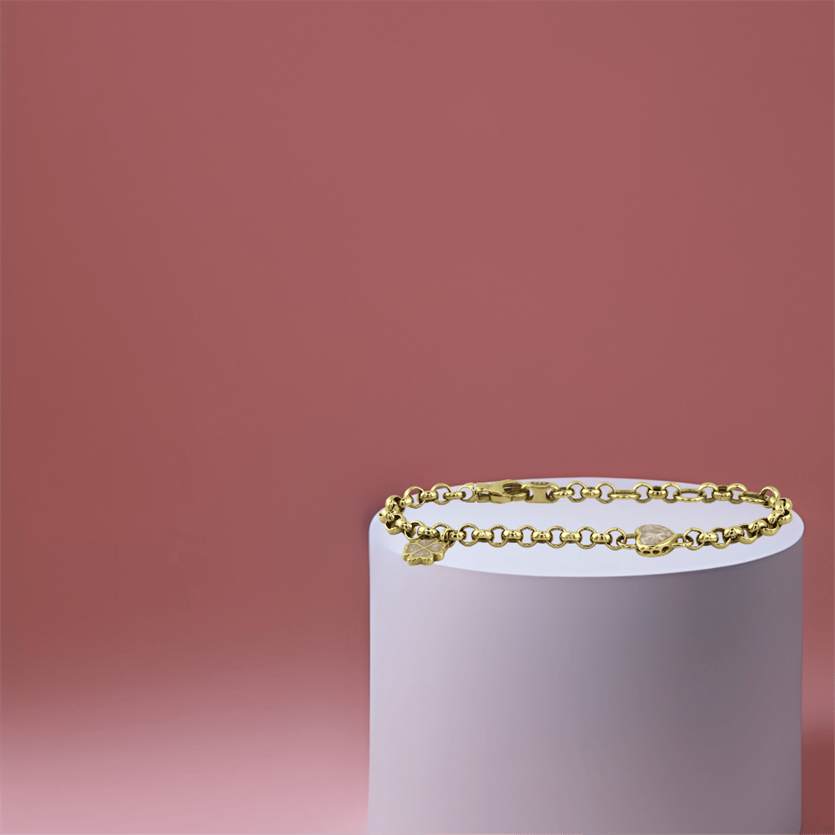 14 Ayar Altın Tasarım Bileklik  -  K229306