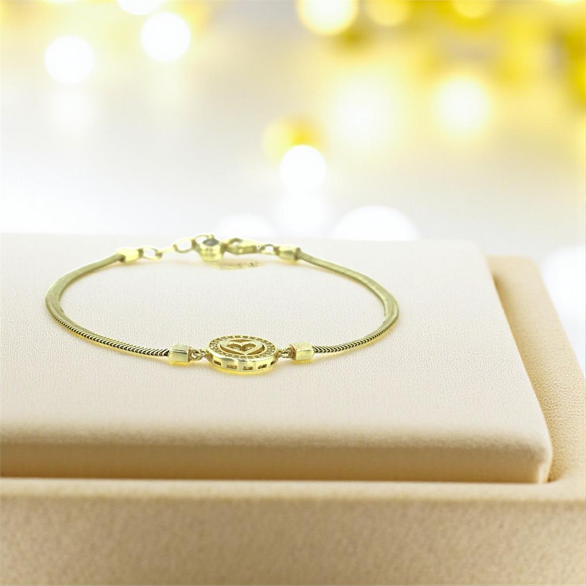 14 Ayar Altın Tasarım Bileklik  -  KY39731