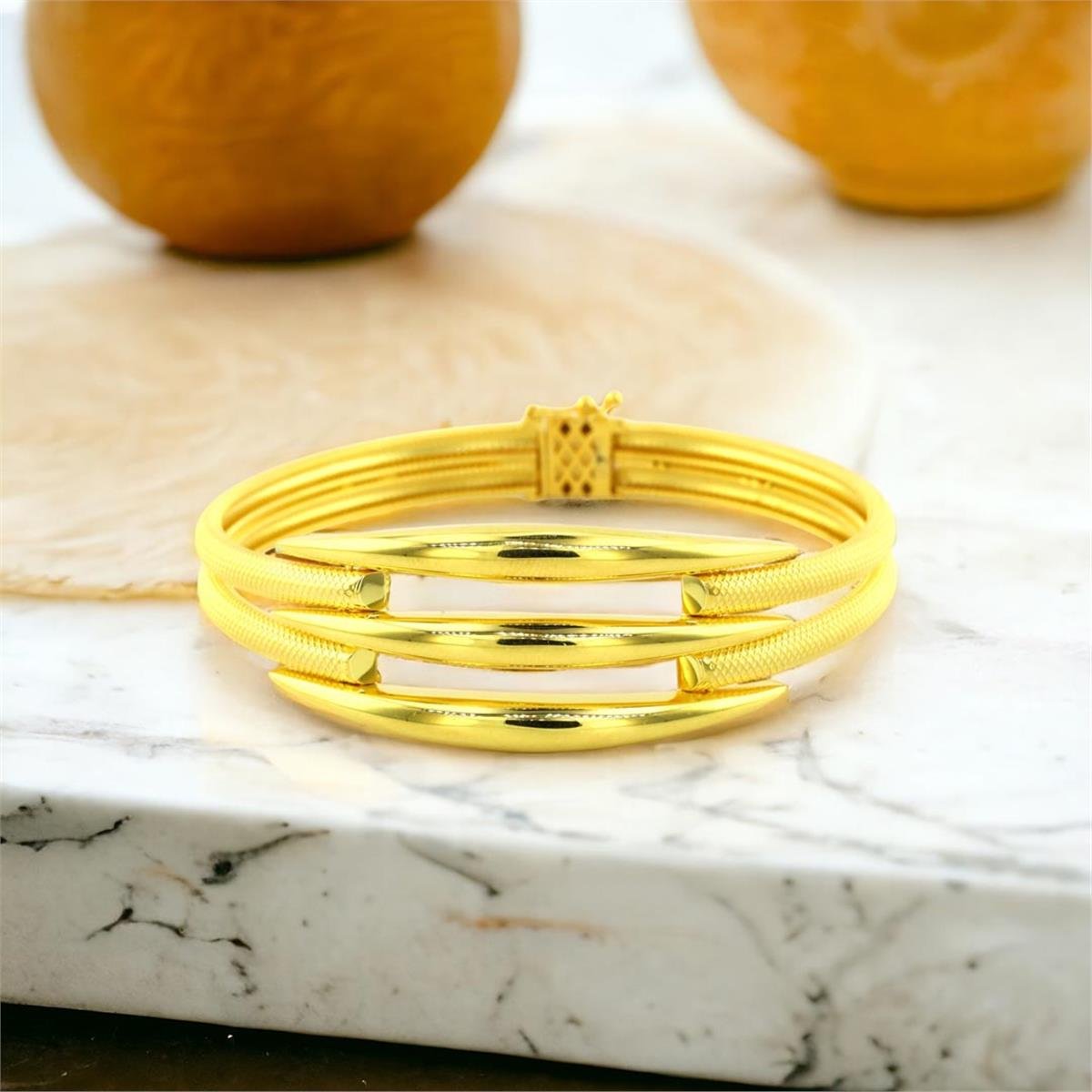 14 Ayar Altın Tasarım Bilezik  -  0176010