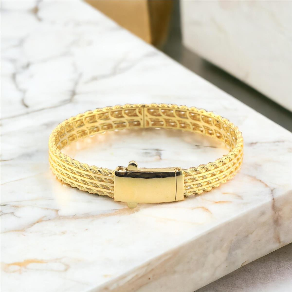 14 Ayar Altın Tasarım Bilezik  -  0180373