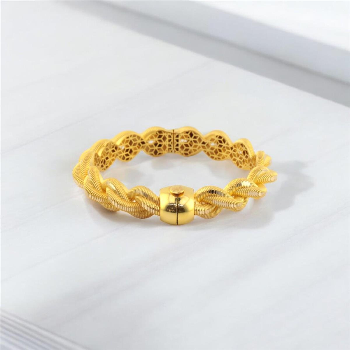 14 Ayar Altın Tasarım Bilezik  -  0180768