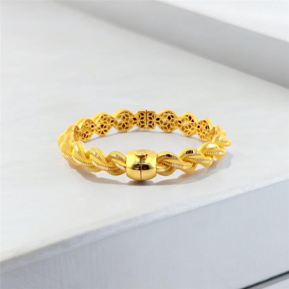 14 Ayar Altın Tasarım Bilezik  -  0180774