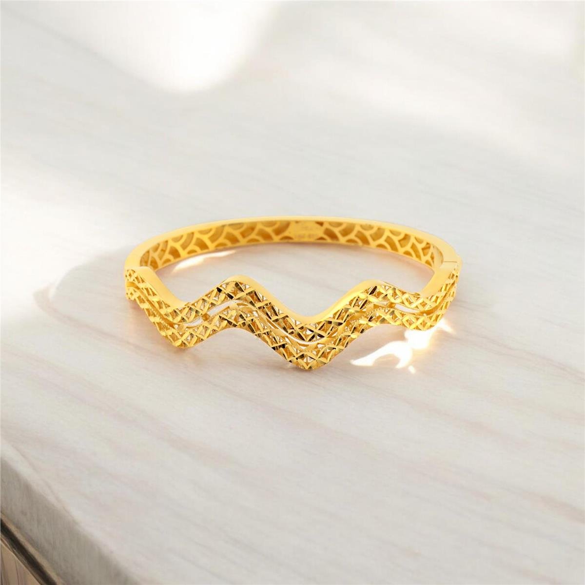 14 Ayar Altın Tasarım Bilezik  -  0180785