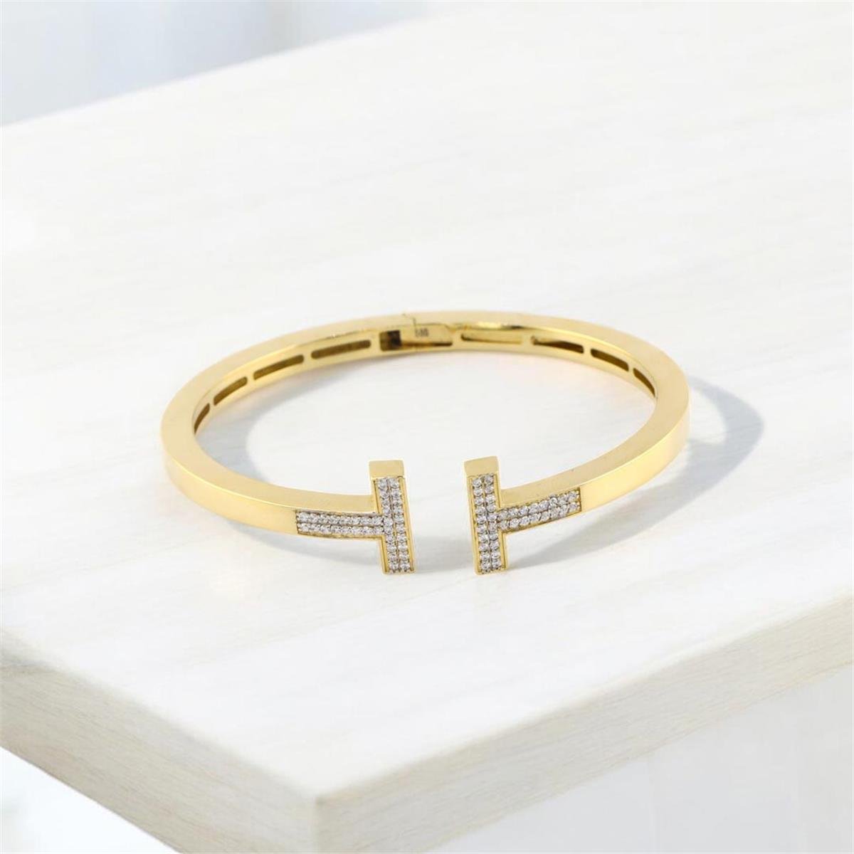 14 Ayar Altın Tasarım Bilezik  -  0186384