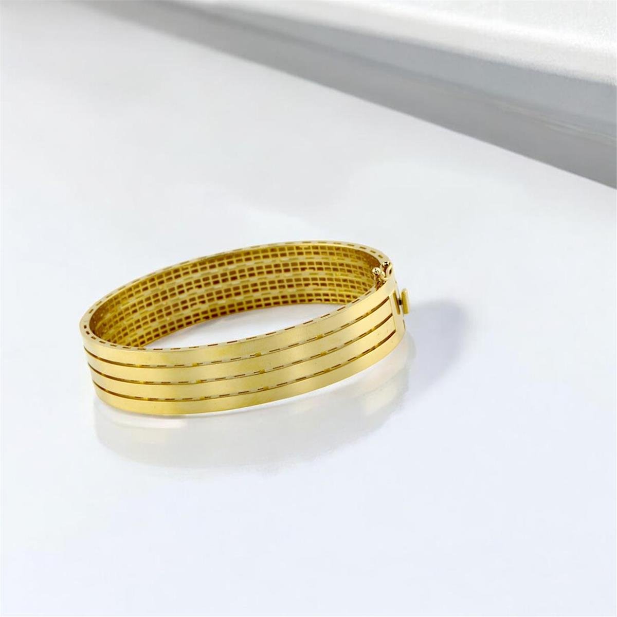 14 Ayar Altın Tasarım Bilezik  -  0187957