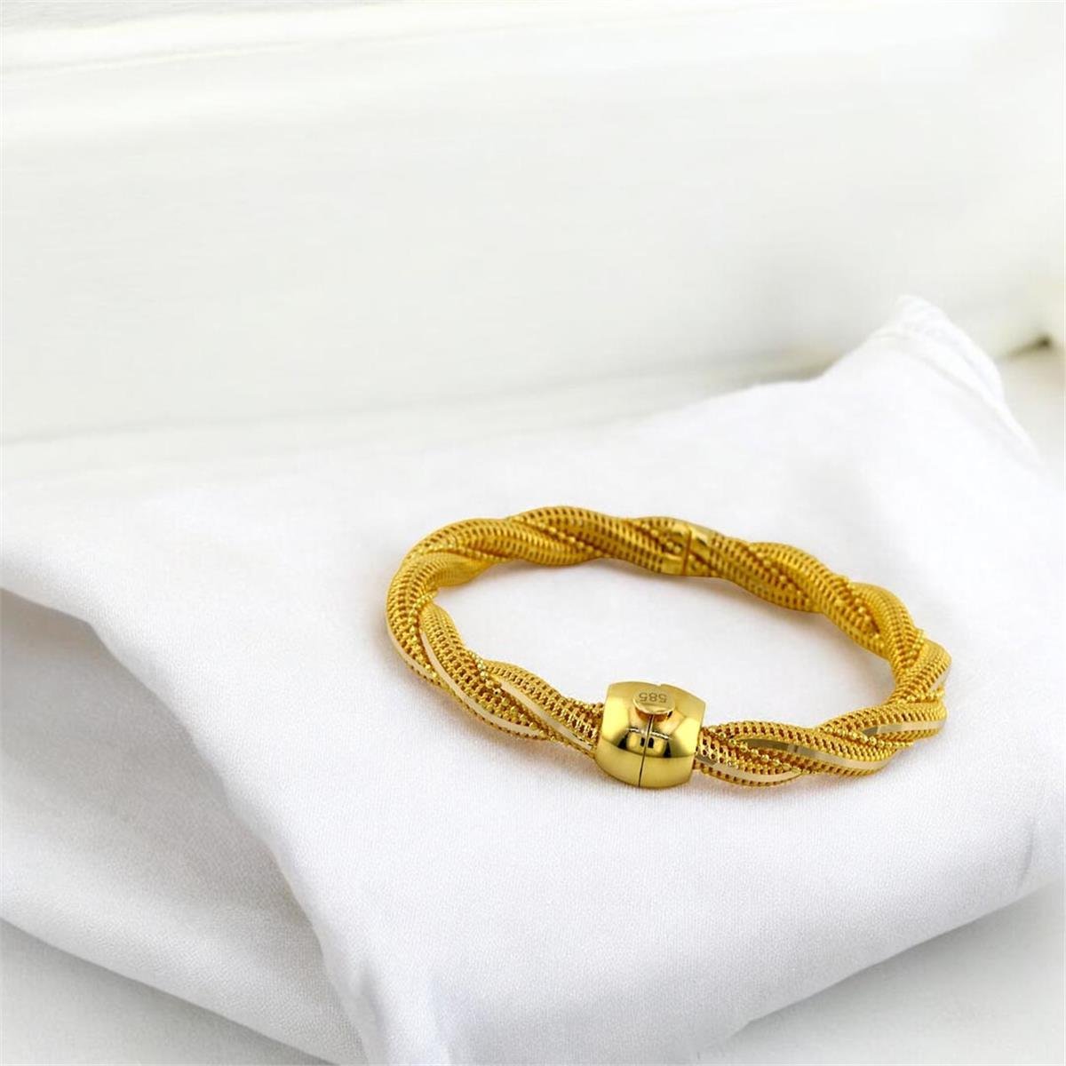 14 Ayar Altın Tasarım Bilezik  -  0187996