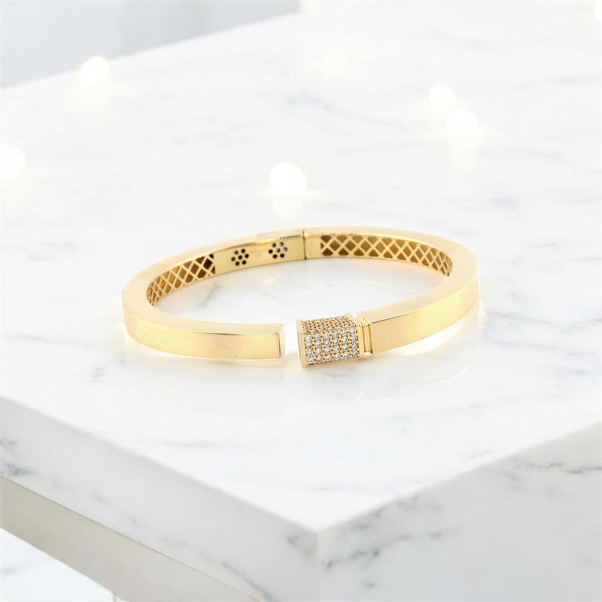 14 Ayar Altın Tasarım Bilezik  -  0188543