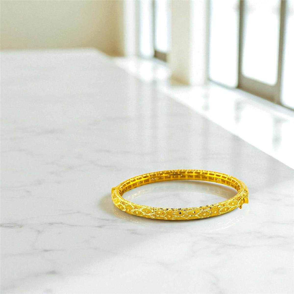 14 Ayar Altın Tasarım Bilezik  -  0194395