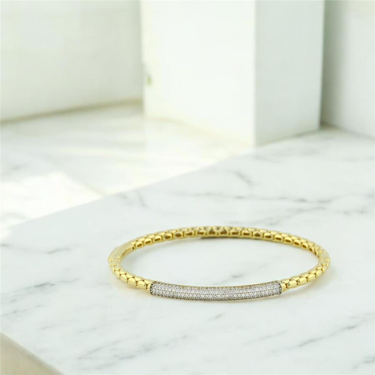 14 Ayar Altın Tasarım Bilezik  -  0194608