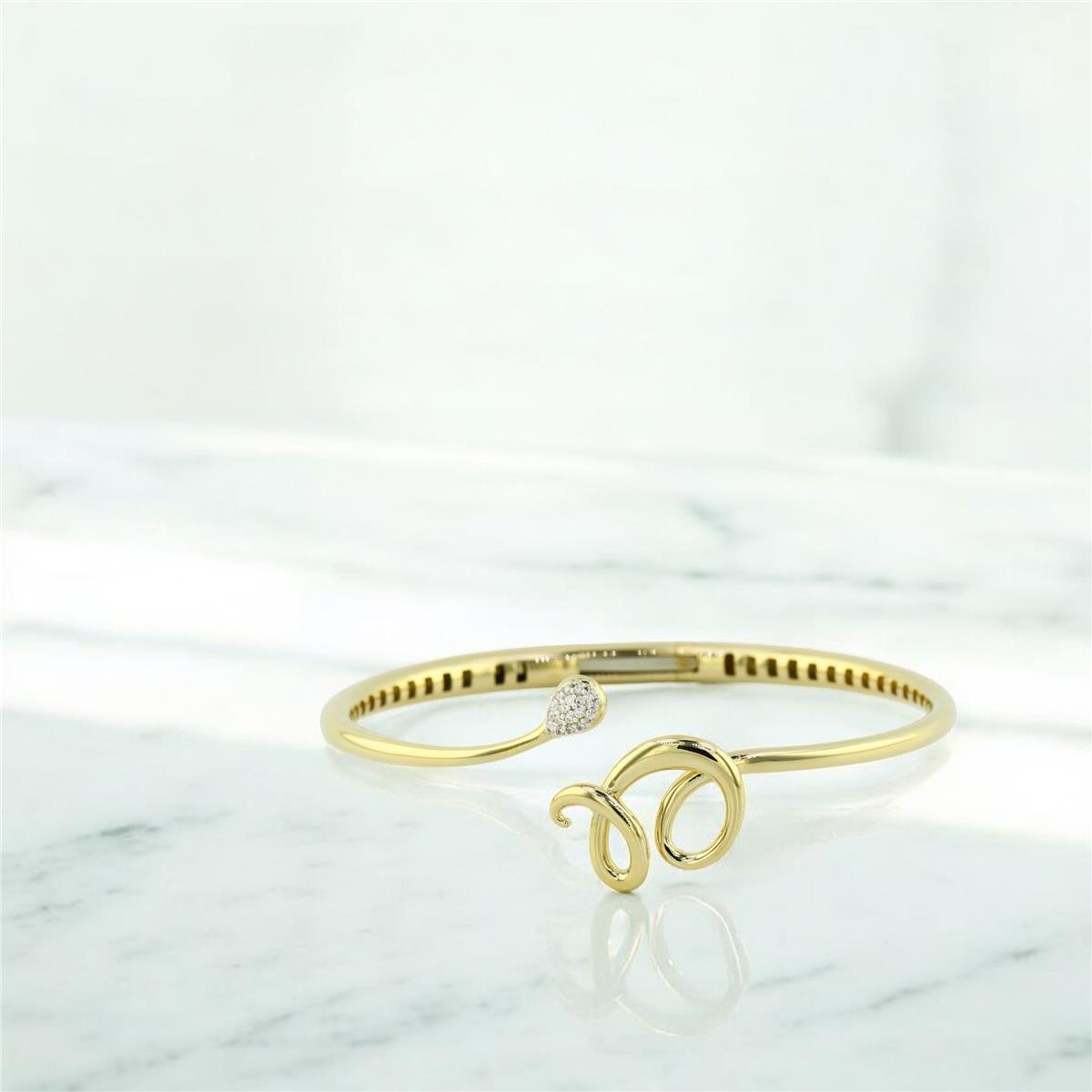 14 Ayar Altın Tasarım Bilezik  -  0194610