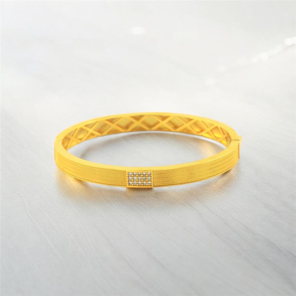 14 Ayar Altın Tasarım Bilezik  -  F003141