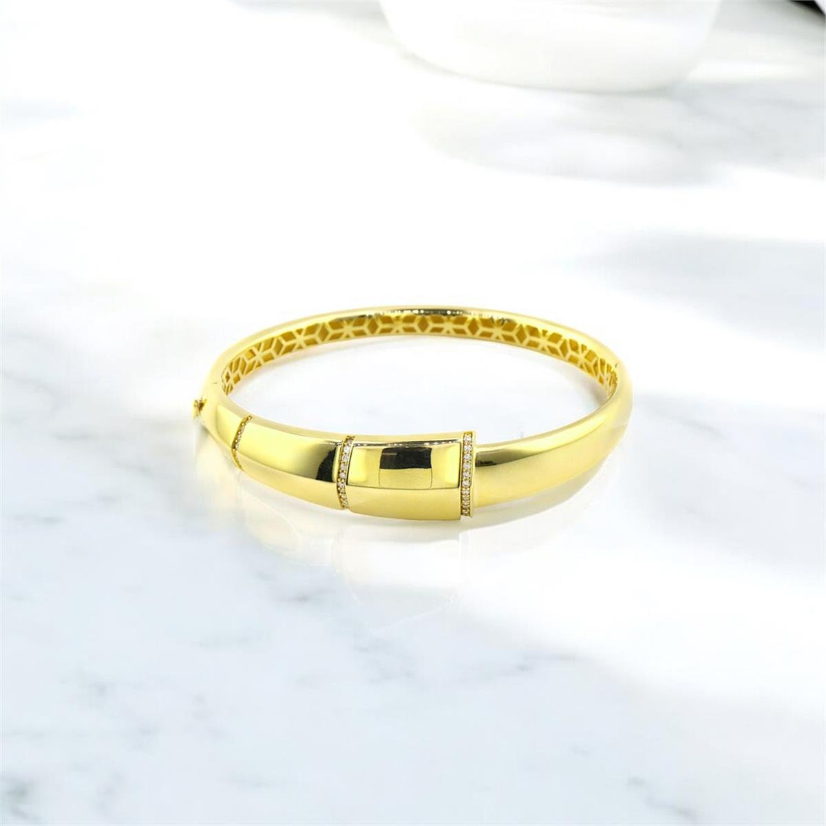 14 Ayar Altın Tasarım Bilezik  -  F003561