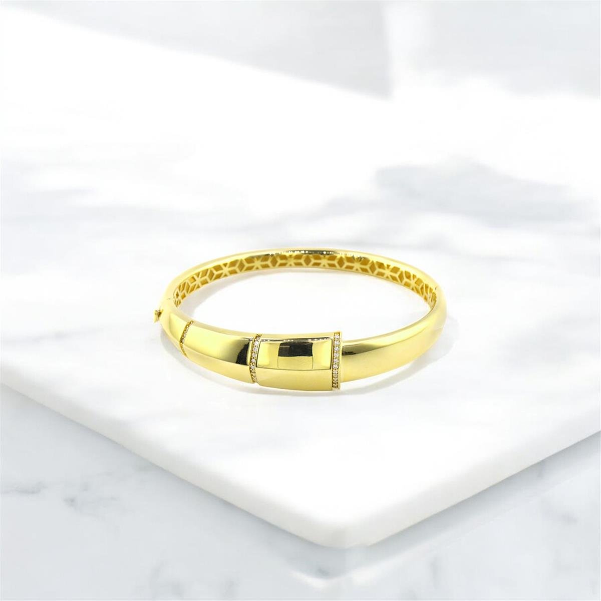 14 Ayar Altın Tasarım Bilezik  -  F003741