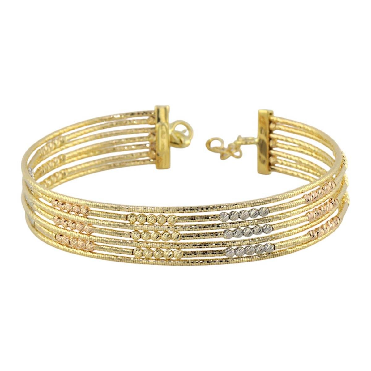 14 Ayar Altın Tasarım Bilezik  -  F004037